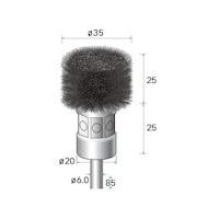 ナカニシ ステンレスブラシ 角 φ35×25×軸φ6 線φ0.3 52354 1本 407-7983（直送品）