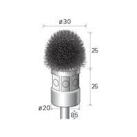ナカニシ ステンレスブラシ 半丸 φ30×25×軸φ6 線φ0.3 52373 1本 407-7949（直送品）