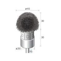 ナカニシ ステンレスブラシ 半丸 φ40×30×軸φ6 線φ0.3 52375 1本 407-7255（直送品）