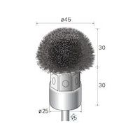ナカニシ ステンレスブラシ 半丸 φ45×30×軸φ6 線φ0.3 52376 1本 407-7185（直送品）
