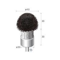 ナカニシ 硬鋼ブラシ 半丸 φ40×30×軸φ6 線φ0.3 52385 1本 407-6520（直送品）