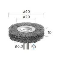 ナカニシ 砥粒入りナイロンブラシ ホイール φ40×10×軸6 線0.55 52503 1本 407-7183（直送品）