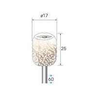 ナカニシ 綿糸バフ 特厚 3本入 φ17×25×軸3 53721 1パック(3本) 407-7241（直送品）