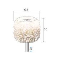 ナカニシ 綿糸バフ 特厚 3本入 φ32×30×軸3 53724 1パック(3本) 407-7223（直送品）