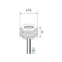 ナカニシ 布バフ 10本入 φ15×6×軸3 53735 1パック(10本) 407-6559（直送品）