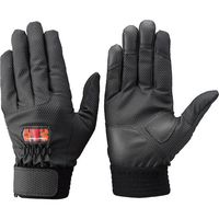 トンボ トンボレックス 合成皮革手袋 ブラック×ブラック E-855BK S 1双 521-9392（直送品）