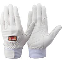 トンボ トンボレックス 牛革製手袋 手の平当て付 ホワイト M CS-931W 1双 509-4302（直送品）