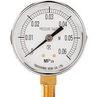 高島計器 高島 一般蒸気用圧力計(A枠立型・φ60)圧力レンジ0.0~0.06MPa R1/4 101200640 1個 531-8234（直送品）