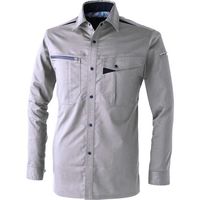 CUC CHUSAN T/Cストレッチシャツ シルバー 8L 351011-26-8L 1着 572-6469（直送品）