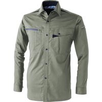 CUC CHUSAN T/Cストレッチシャツ アースグリーン LL 351011-43-LL 1着 572-6462（直送品）