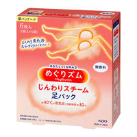 めぐりズム 蒸気でじんわり 足シート 無香料 1箱（6枚入） 花王