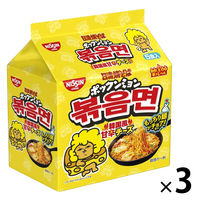 日清食品 日清焼そば ポックンミョン 韓国風甘辛チーズ 5食パック 1セット（1袋(5食入)×3） インスタント 袋麺 焼きそば