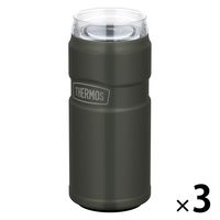 サーモス 保冷缶ホルダー カーキ ROD-0051 KKI 1セット（3個）