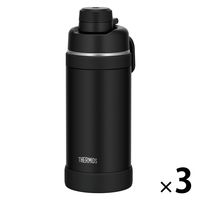 サーモス 真空断熱スポーツボトル 750ml ブラック FJU-750 BK1セット（3個）