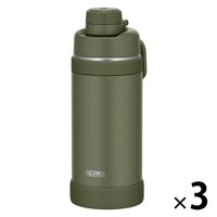 サーモス 真空断熱スポーツボトル 750ml カーキ FJU-750 KKI1セット（3個）