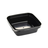 酒井容器 透明カップ セーフティ付 PH-80 黒 本体 00692832 1ケース(600個(1個×6（直送品）