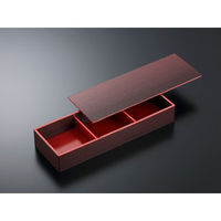 中央化学 折箱 夢御膳 墨柾 3色 共蓋付 358879 1ケース(160個(10個×16))（直送品）