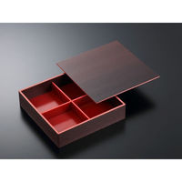 中央化学 折箱 夢御膳 墨柾 4色 共蓋付 359182 1ケース(120個(10個×12))（直送品）