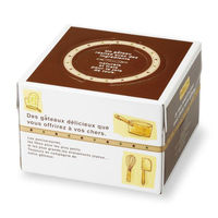 石渡 ケーキ箱 デコレーション箱 おいしいケーキ箱 茶色 130H 4.5号 84650 1ケース(100個)（直送品）