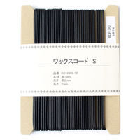 日本紐釦貿易 日本紐釦 ワックスコードS 黒 長さ15m巻 DC1638S-30 3巻（直送品）