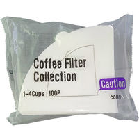 カナエ紙工 円すいCF1~4 漂白コーヒーフィルター 100枚入 KSE2C100 1ケース(1ケース80個入×1)（取寄品）