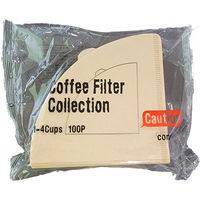 カナエ紙工 円すいEF1~4 無漂白コーヒーフィルター 100枚入 KSE2E100 1ケース(1ケース80個入×1)（取寄品）