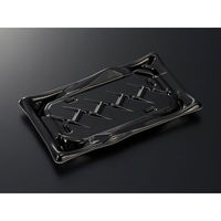 中央化学 寿司容器 剣 10-2 黒 身 278432 1袋(50個)（直送品）