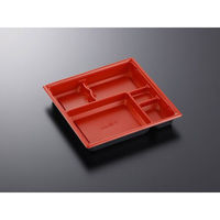 中央化学 弁当容器 CT 千歳 K20A 赤-BK 身 370890 1ケース(400個(50個×（直送品）