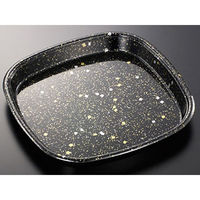 中央化学 寿司桶 HS 角桶 50 黒金箔-BK 身 108282 1ケース(100個(10個×10))（直送品）