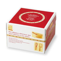 石渡 ケーキ箱 デコレーション箱 おいしいケーキ箱 赤色 150H 4号 77627 1ケース(100個)（直送品）