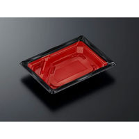 中央化学 弁当容器 CT いろは 18-13TS 赤黒-BK 身 345710 1ケース(1200個(50個（直送品）