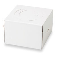 石渡 ケーキ箱 デコレーションケーキ箱 プレーン 130H 4号 08872 1ケース(100個)（直送品）