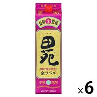 田苑酒造 田苑 芋焼酎 金ラベル 25度 1800ml パック 樽貯蔵 6本