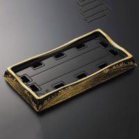 中央化学 寿司容器 HS 天城 24-3 まきえ金-BK 身 385377 1袋(20個)（直送品）