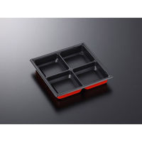 中央化学 弁当容器 CT 千歳 K18M BK-赤 身 370726 1ケース(600個(50個×（直送品）