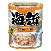 海缶ミニ3P 猫 ささみ入りかつお（60g×3缶）1個 アイシア キャットフード ウェット 缶詰