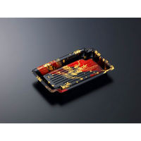 中央化学 刺身容器 CF かく鉢 20-12 竹霞R-BK 身 207514 1袋(50個)（直送品）