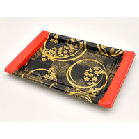 中央化学 刺身容器 CF 宴角 34-23 花泉R-BK 身 178558 1ケース(200個(20個×（直送品）