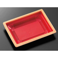 中央化学 弁当容器 CT WF-26-27 赤木目-BK 身L 31369 1ケース(600個(50個×（直送品）