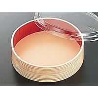 中央化学 折箱 さが野 丸 5寸 柾目赤 (ボ) 242016 1ケース(300個(15個×（直送品）