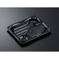 中央化学 弁当容器 CT 波音V 24-20C 黒-BK 身 235192 1ケース(600個(50個×12))（直送品）