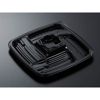 中央化学 オードブル容器 HS デリデコ K27-5 黒-BK 276436 1袋(20個)（直送品）
