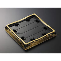 中央化学 寿司容器 HS 天城 20-4 まきえ金-BK 身 383679 1袋(25個)（直送品）