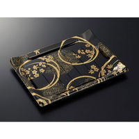 中央化学 寿司容器 HS 波ね皿 27-21 松月黒-BK 身 387308 1袋(50個)（直送品）