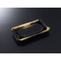 中央化学 寿司容器 HS 澄板 18-11 金彩BK-BK 身 19547 1袋(50個)（直送品）