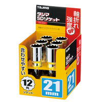 TJMデザイン タジマ SDソケット21 12角 6個入ディスプレイ箱仕様 TSK-SD21 1セット(6個入)（直送品）