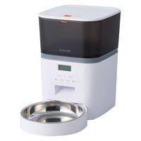 自動給餌器 猫 中小型犬 4L 1匹用 録音可 タイマー式 ステンレスボウル 1個 ホワイト PET-AF01WH エレコム 1個（直送品）