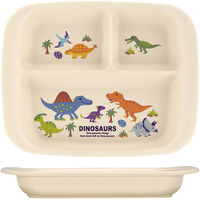 スケーター XP7AG 抗菌電子レンジ・食洗機対応ランチ皿 【DINOSAURS PICTURE BOOK】 627538-XP7AG 1個（直送品）