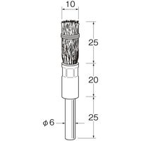 日本精密機械工作 筒型ブラシ B7402 1パック（直送品）