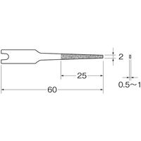 日本精密機械工作 電着フレキシブルダイヤヤスリ Q2301 1パック（直送品）